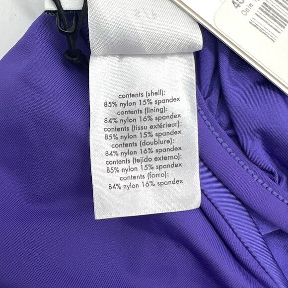 ONIA Elena One Piece Swimsuit Womens Small Purple Halter Wrap Waist Tie NEW - Picture 10 of 13